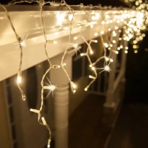 Cortina LED Asimétrica Blanco Cálido – 1,8×0,5M – 48 LEDs