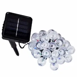 Guirnalda LED Solar Forma Gota Colores – 30pcs