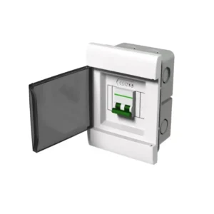 Caja Q Energy Embutir 4 polos frente y puerta blanca