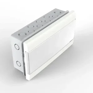 Caja Q Energy Embutir 16 polos frente y puerta blanca